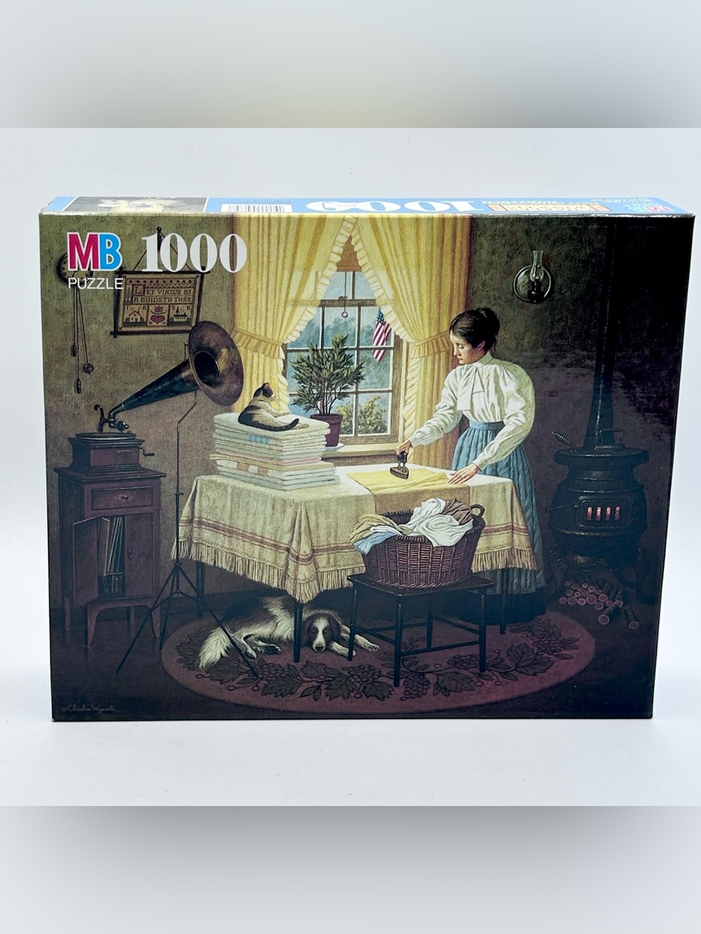 Vintage Charles Wysocki 1000 Pc Puzzle Getting Things Ironed Out With Caruso New